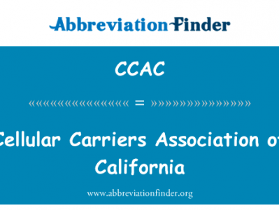 美国加州电信运营商协会英文定义是Cellular Carriers Association of California,首字母缩写定义是CCAC