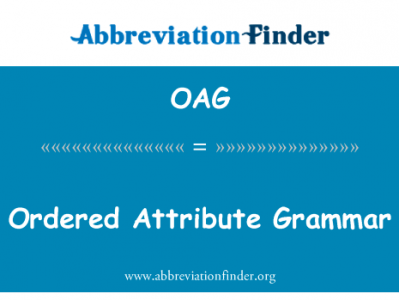 命令属性语法英文定义是Ordered Attribute Grammar,首字母缩写定义是OAG