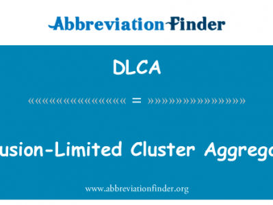 扩散限制群集聚合英文定义是Diffusion-Limited Cluster Aggregation,首字母缩写定义是DLCA