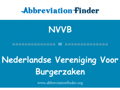 荷兰芬客厅 Burgerzaken英文定义是Nederlandse Vereniging Voor Burgerzaken,首字母缩写定义是NVVB