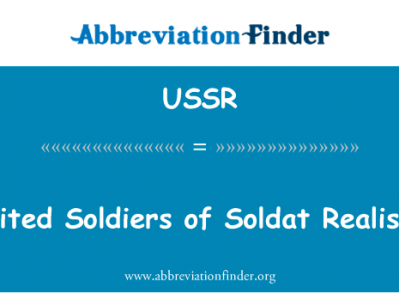 美国的士兵的 Soldat 现实英文定义是United Soldiers of Soldat Realistic,首字母缩写定义是USSR