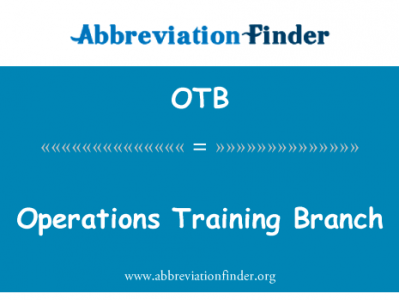 操作培训科英文定义是Operations Training Branch,首字母缩写定义是OTB