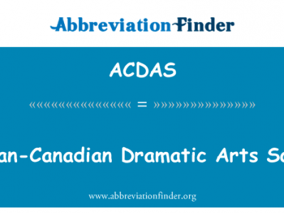 非洲加拿大戏剧艺术协会英文定义是African-Canadian Dramatic Arts Society,首字母缩写定义是ACDAS