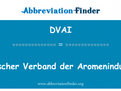 德国羽毛球协会 der Aromenindustrie英文定义是Deutscher Verband der Aromenindustrie,首字母缩写定义是DVAI