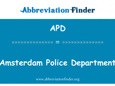 阿姆斯特丹警察局英文定义是Amsterdam Police Department,首字母缩写定义是APD