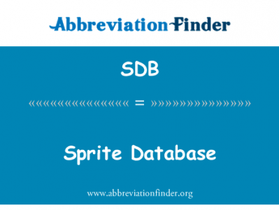 雪碧数据库英文定义是Sprite Database,首字母缩写定义是SDB