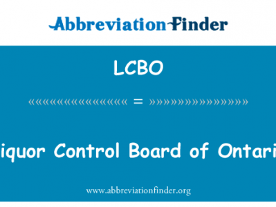 安大略省酒管局英文定义是Liquor Control Board of Ontario,首字母缩写定义是LCBO