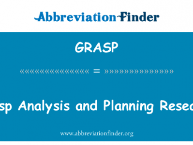 掌握分析和规划研究英文定义是Grasp Analysis and Planning Research,首字母缩写定义是GRASP
