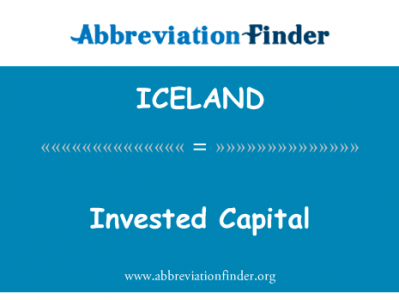 投资资本英文定义是Invested Capital,首字母缩写定义是ICELAND