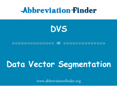 数据矢量分割英文定义是Data Vector Segmentation,首字母缩写定义是DVS