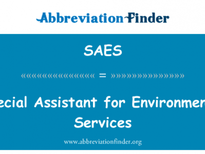 负责环境事务的特别助理英文定义是Special Assistant for Environmental Services,首字母缩写定义是SAES