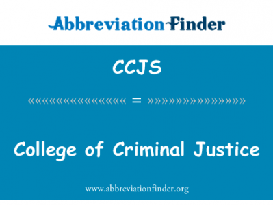 刑事司法学院英文定义是College of Criminal Justice,首字母缩写定义是CCJS