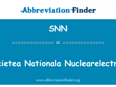 Societea Nationala Nuclearelectrica英文定义是Societea Nationala Nuclearelectrica,首字母缩写定义是SNN