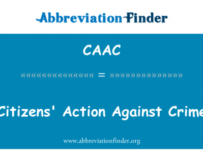 公民的打击犯罪的行动英文定义是Citizens' Action Against Crime,首字母缩写定义是CAAC