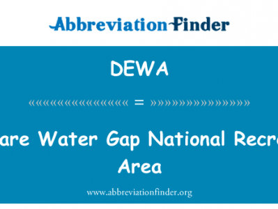特拉华州水峡谷国家娱乐区英文定义是Delaware Water Gap National Recreation Area,首字母缩写定义是DEWA