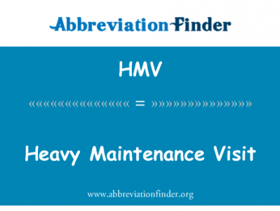 重型维修访问英文定义是Heavy Maintenance Visit,首字母缩写定义是HMV