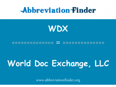 世界医生交流 LLC英文定义是World Doc Exchange, LLC,首字母缩写定义是WDX