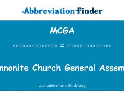 门诺派教会大会英文定义是Mennonite Church General Assembly,首字母缩写定义是MCGA