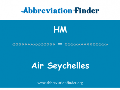 塞舌尔航空公司英文定义是Air Seychelles,首字母缩写定义是HM