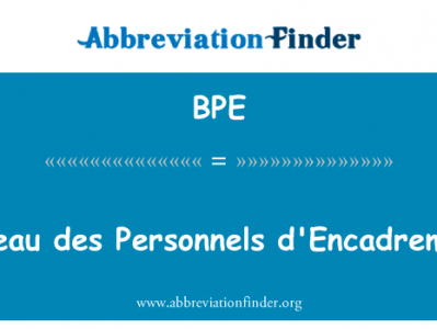 主席团 des 人员费英文定义是Bureau des Personnels d'Encadrement,首字母缩写定义是BPE
