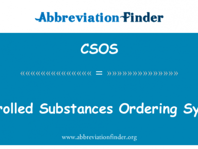 受控物质订购系统英文定义是Controlled Substances Ordering System,首字母缩写定义是CSOS