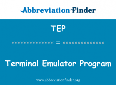 终端仿真程序英文定义是Terminal Emulator Program,首字母缩写定义是TEP