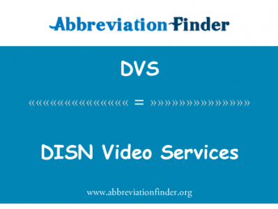 DISN 视频服务英文定义是DISN Video Services,首字母缩写定义是DVS