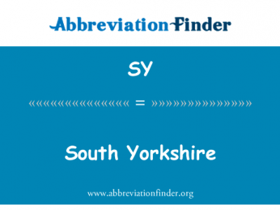 南约克郡英文定义是South Yorkshire,首字母缩写定义是SY