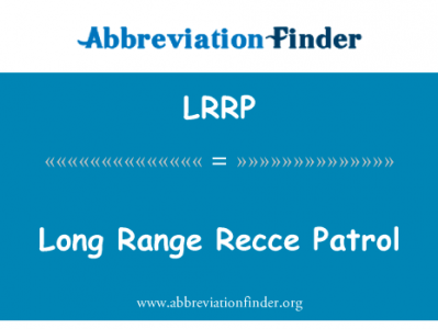 远距离侦察巡逻英文定义是Long Range Recce Patrol,首字母缩写定义是LRRP
