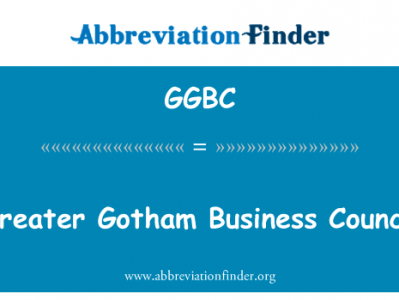 大高谭市商务委员会英文定义是Greater Gotham Business Council,首字母缩写定义是GGBC
