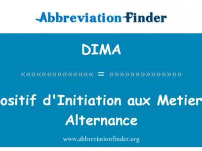 主文 d'Initiation aux 设想 en 改变英文定义是Dispositif d'Initiation aux Metiers en Alternance,首字母缩写定义是DIMA
