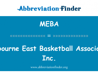 墨尔本东篮球协会。英文定义是Melbourne East Basketball Association Inc.,首字母缩写定义是MEBA
