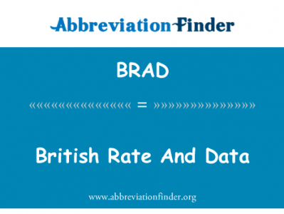 英国的速率和数据英文定义是British Rate And Data,首字母缩写定义是BRAD