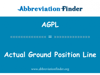实际地面位置线英文定义是Actual Ground Position Line,首字母缩写定义是AGPL