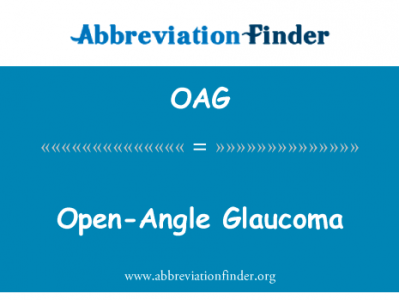 开角型青光眼英文定义是Open-Angle Glaucoma,首字母缩写定义是OAG