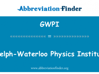 圭尔夫滑铁卢物理学研究所英文定义是Guelph-Waterloo Physics Institute,首字母缩写定义是GWPI