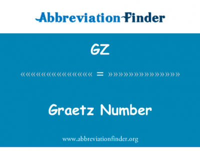 Graetz 数量英文定义是Graetz Number,首字母缩写定义是GZ
