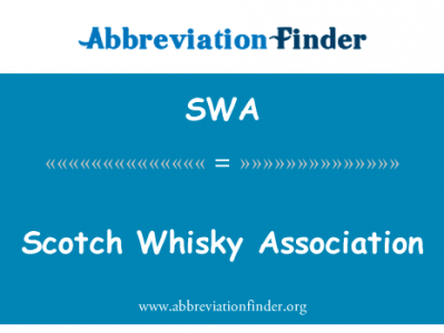 苏格兰威士忌协会英文定义是Scotch Whisky Association,首字母缩写定义是SWA