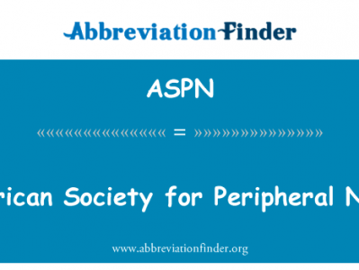 美国社会对周围神经损伤英文定义是American Society for Peripheral Nerve,首字母缩写定义是ASPN