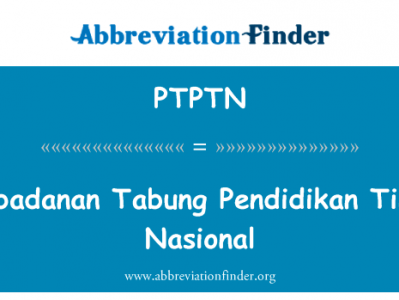 Perbadanan 皇 Pendidikan 丁宜阵线英文定义是Perbadanan Tabung Pendidikan Tinggi Nasional,首字母缩写定义是PTPTN