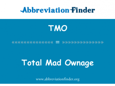 总疯狂输给我英文定义是Total Mad Ownage,首字母缩写定义是TMO