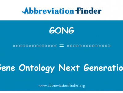 基因本体论的下一代英文定义是Gene Ontology Next Generation,首字母缩写定义是GONG