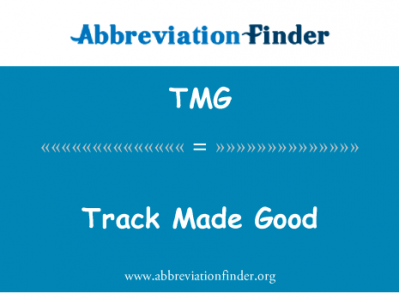 取得良好的轨道英文定义是Track Made Good,首字母缩写定义是TMG