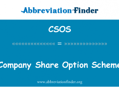 公司股票期权计划英文定义是Company Share Option Scheme,首字母缩写定义是CSOS