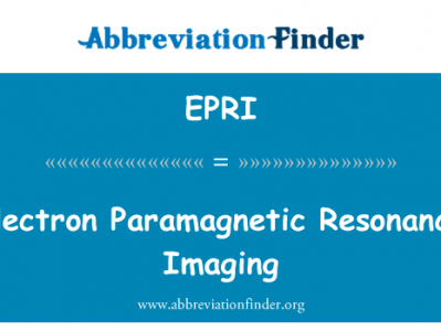 电子顺磁共振成像英文定义是Electron Paramagnetic Resonance Imaging,首字母缩写定义是EPRI