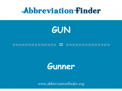 炮手英文定义是Gunner,首字母缩写定义是GUN