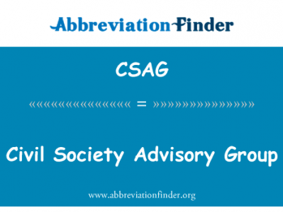 民间社会咨询小组英文定义是Civil Society Advisory Group,首字母缩写定义是CSAG