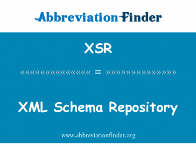 XML 架构库英文定义是XML Schema Repository,首字母缩写定义是XSR