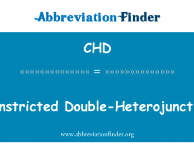 缢缩的双异质结构英文定义是Constricted Double-Heterojunction,首字母缩写定义是CHD