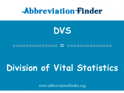 人口动态统计的分工英文定义是Division of Vital Statistics,首字母缩写定义是DVS